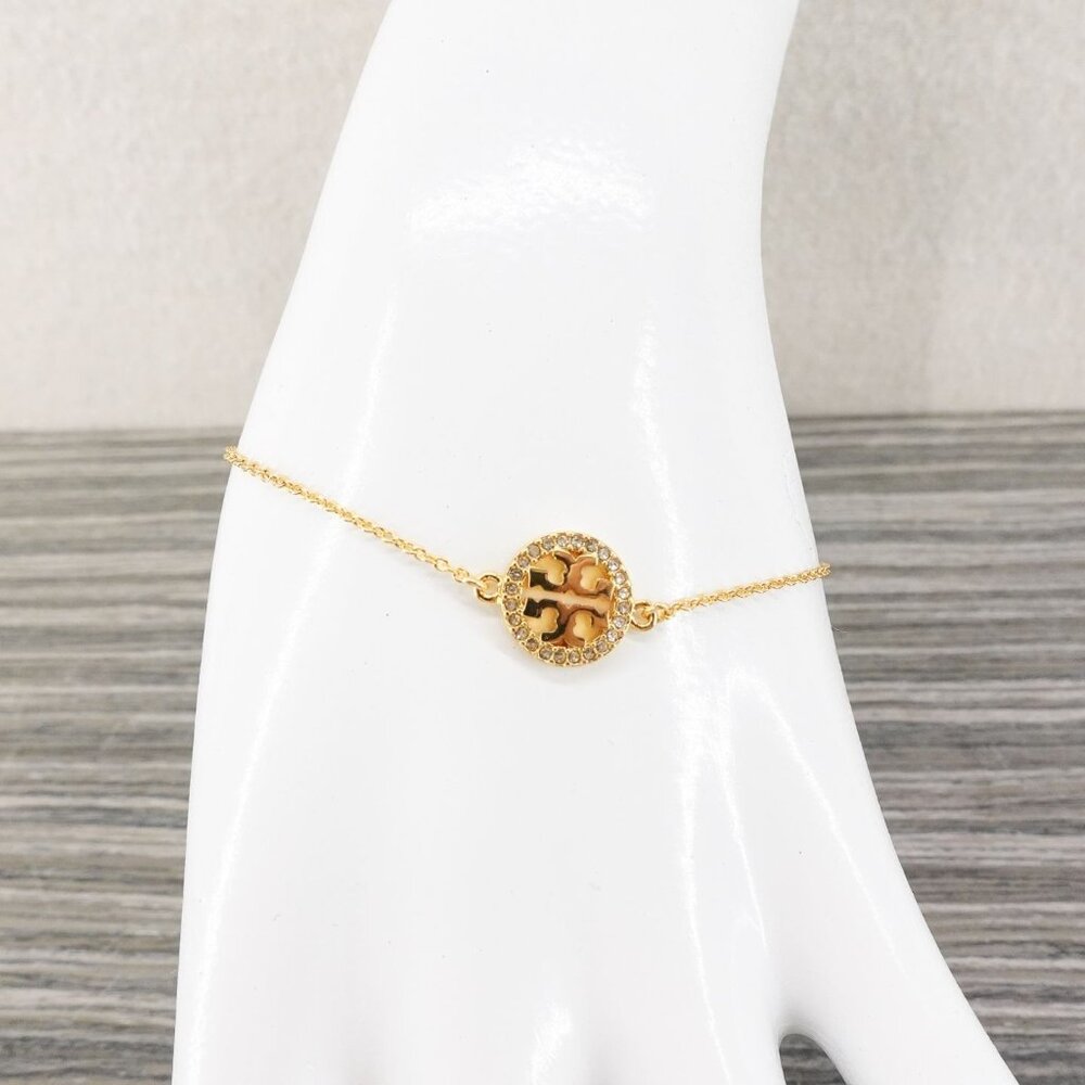Tory Burch Miller Pave Chain Bracelet Gold OS - Picture 4 of 10